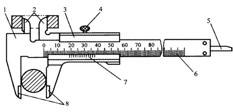 普通游标卡尺的结构